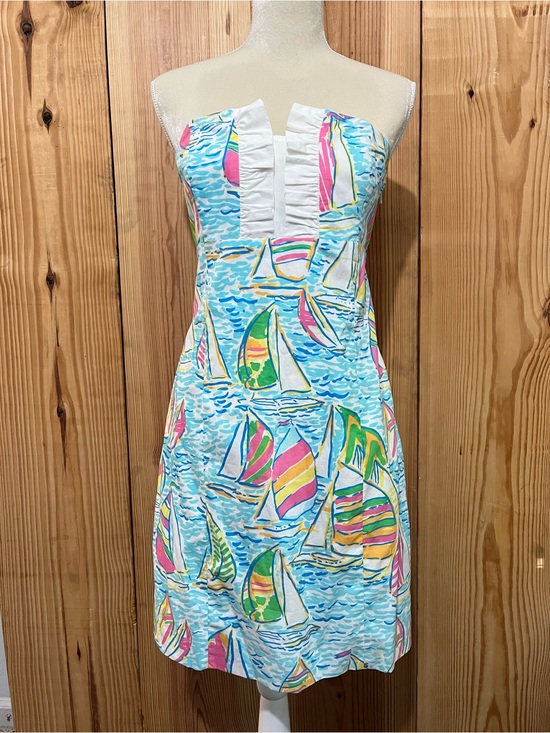 Lilly Pulitzer Dresses & Skirts - Lilly Pulitzer 32665 Franco Strapless Dress Multi You Gotta Regatta Size 8